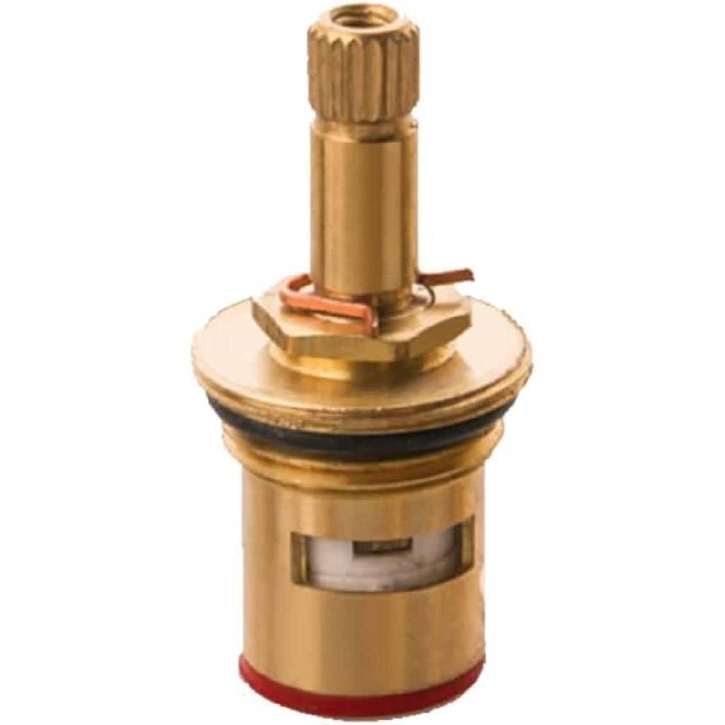 Faucet Ceramic Cartridge Valve, G1/2" Brass Tap Ceramic Disc Cartridges Replacement for Hot Cold Water (Type F2- H49mm)