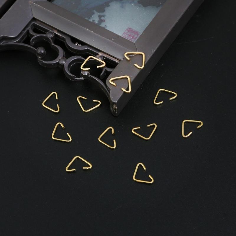 100 Pieces Alloy for Triangle Open Jump Ring Split Ring Connector Clasp Hook DIY Findings For Jewelry Making Accessories