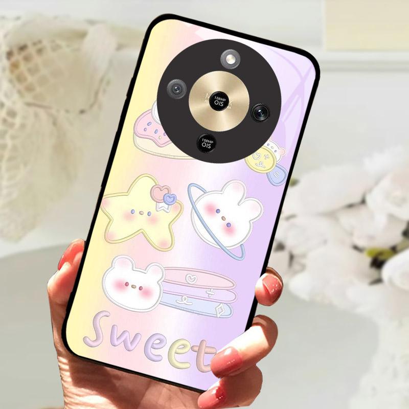 For Honor X9d 5G Case Fashion Painting Tempered Glass Shockproof Phone Case For Honor X9 D HonorX9D Back Cover Fundas Bumper