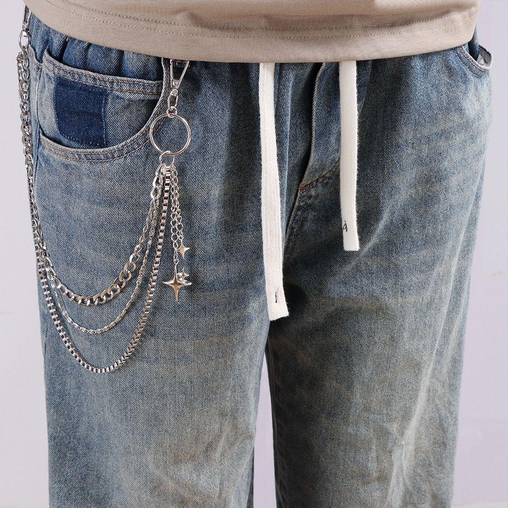 Punk Metal Pant Chain Multi-layer Street Waist Chain Vintage Pants Waist Belt  Gift
