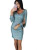 Sequin Tassel Long Sleeve Bodycon Party Dress