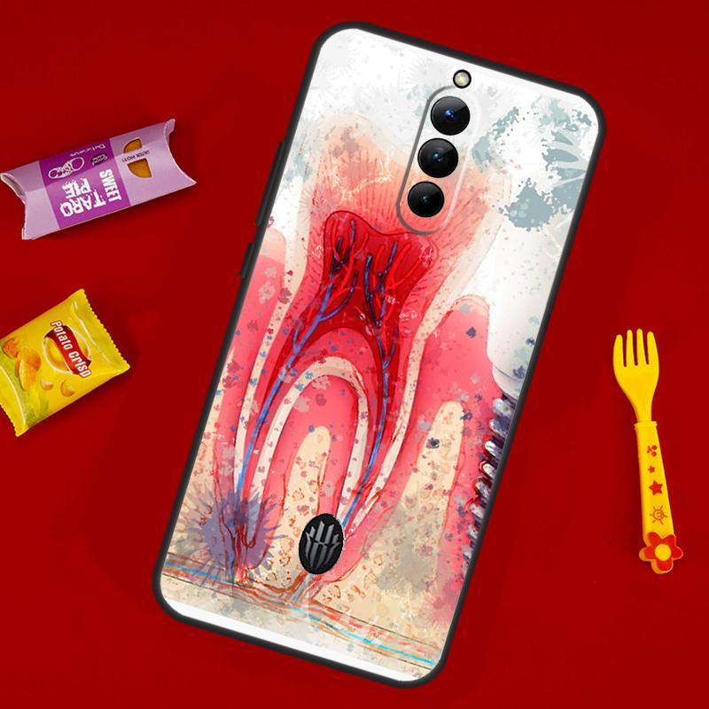 Human Tooth Anatomy Case For ZTE Nubia Red Magic 10 Air 6 6S 7S For Red Magic 11 10 9 8 8S 9S 10S Pro Plus Cover