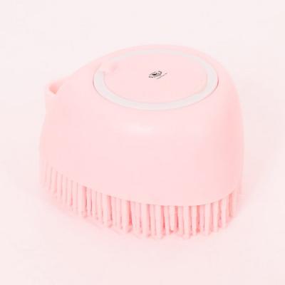 Dingdongpet brosse de shampooing cœur pour animaux de compagnie en silicone, rose, 1 pièce, shampooing coréen pour animaux de compagnie