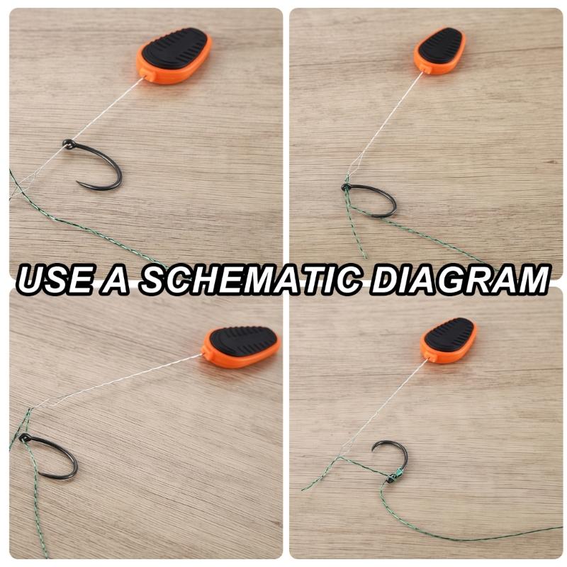 Leader Line Puller Tool Driller Fishing Knot Tying Tool Line Threader Needle Wire Pulling Hook Tying Tackle Equipment