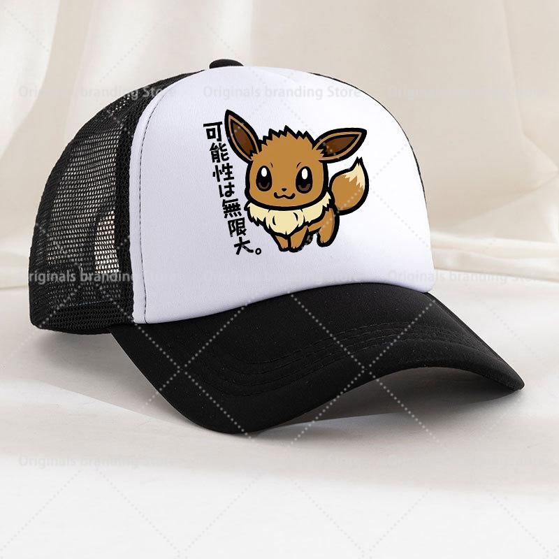 Summer Baseball Cap Cartoon Anime Figure Pokemoned Print Hat Boy Girl Breathable Kid Hat HipHop NetCap Kawaii Kids Toy Gift