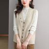 Spring and Autumn Large Size Vest Vest Women's Loose Versatile External Knitted Cardigan Sweater Jacket Women