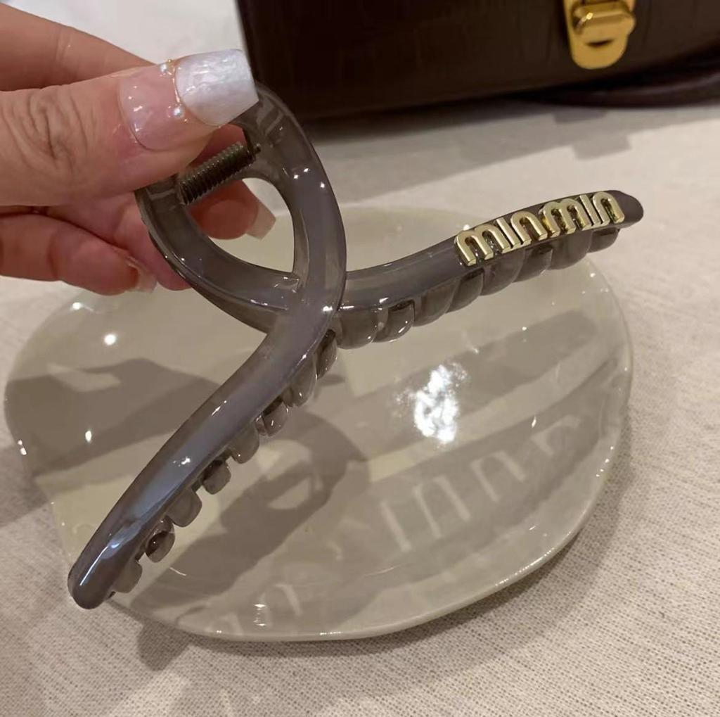 High-End Matte Frosted Large Hair Claw Clip, Women's Chic Shark Clip