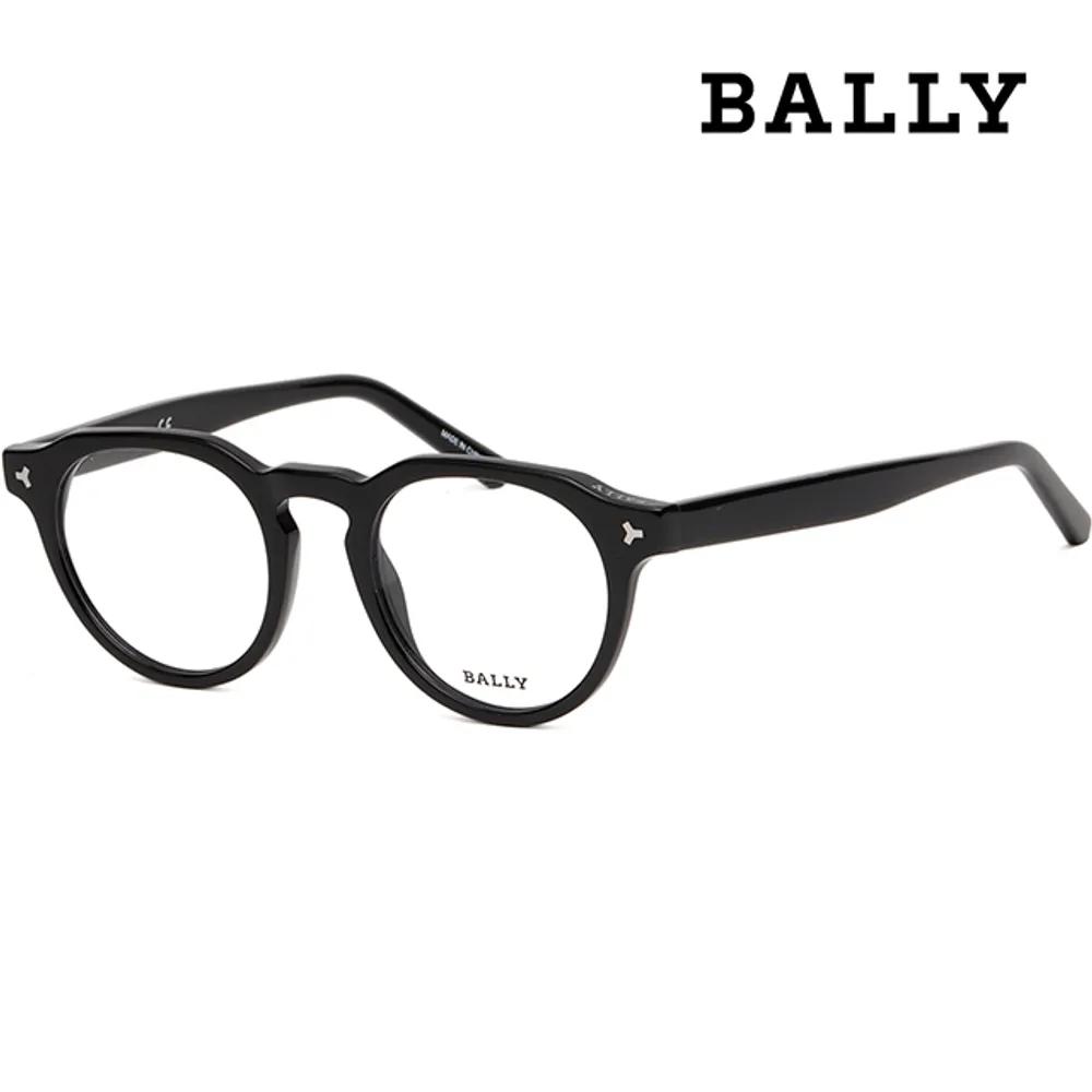 Bally Eyeglass Frames BY5020 001 Round Fashion Horn-rimmed Frames