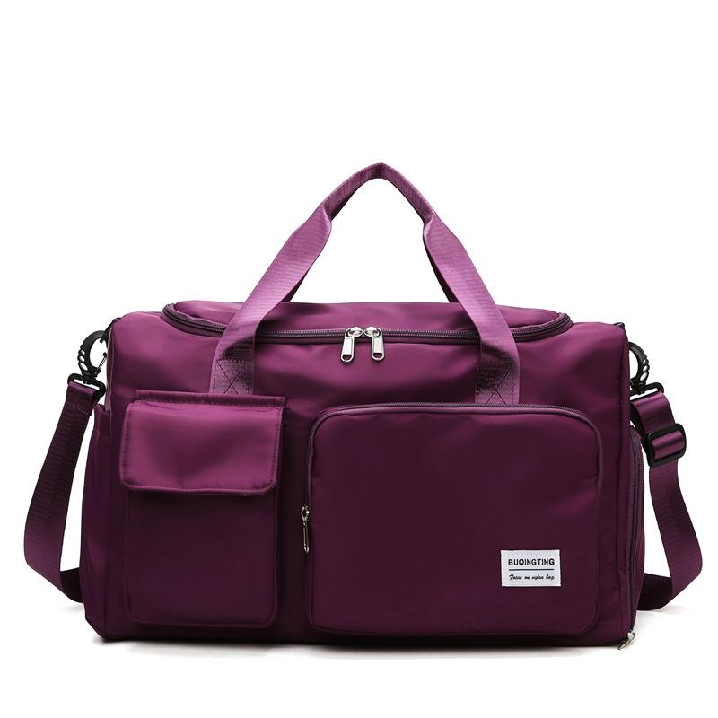 Large Capacity Fitness Bag with Wet/Dry Shoe Compartment, Oxford Cloth, Custom Logo Available.