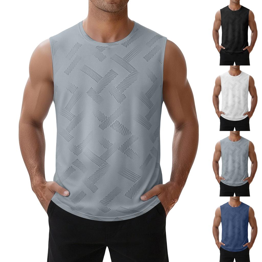 Men's Quick Dry Loose Fit Breathable Running Gym Tank Top Sleeveless Athletic Shirt for Workout Training