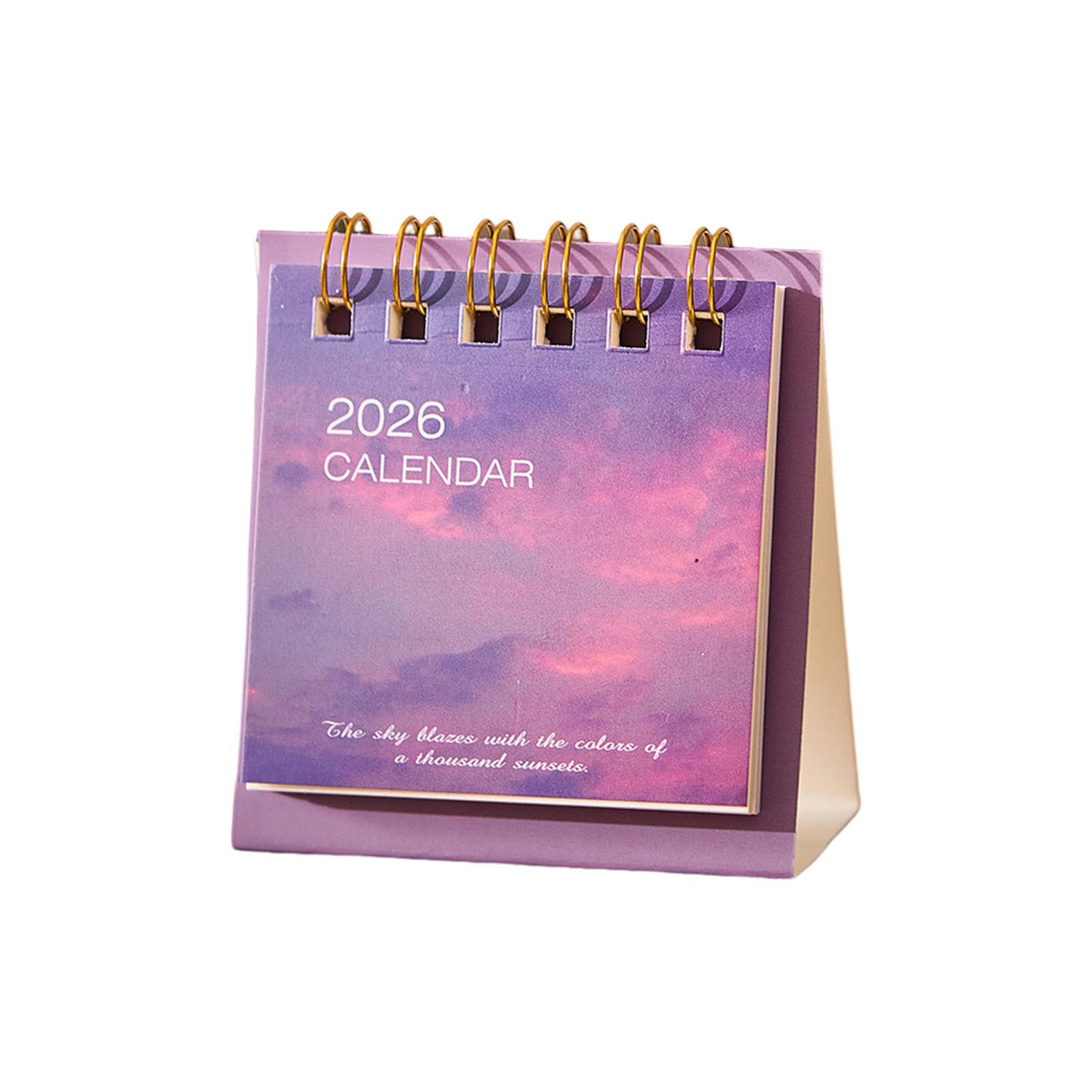 

2026 Portable Monthly Calendar Starlight Theme Creative Landscape Pattern for Daily Planner School Office Supplies