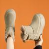Women's Inner Height Increasing Snow Boots Winter New Thick-soled Wedge Boots Cold-proof Genuine Leather Plus Velvet Warm Boots