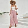 Women's Palazzo Pants Floral Wide Leg Trousers Summer Beach High Pants