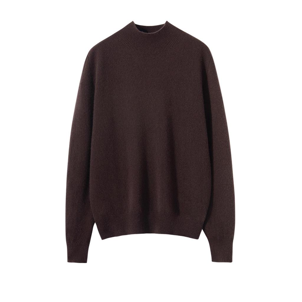 Women's Seamless Half-High Cashmere Sweater - Versatile, Comfortable, Fashionable Knitwear for Autumn & Winter.