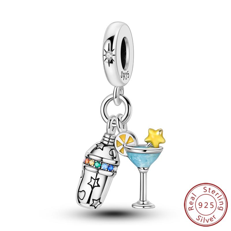 Copper Charm Shining Crown Cute Claw Rubik'S Cube Charm Bead Pendant Fit Original Bracelets Fine Diy Women Jewelry