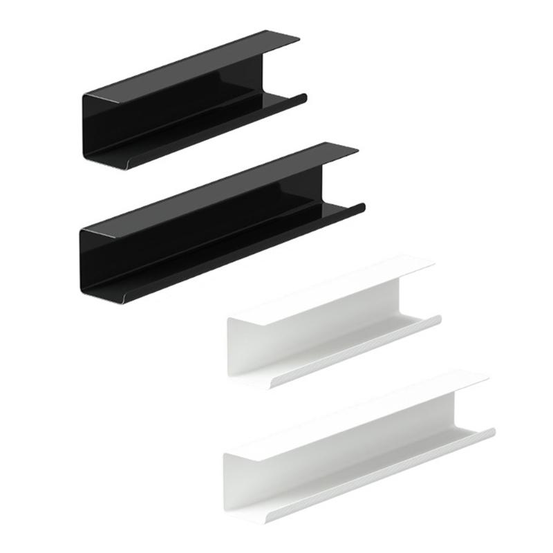 Pack of 2 Space Saving Cord Organizers Trays Under Desk for Neat Storage of Wires and Adapters in Office or Living Area