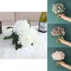 5 Heads Artificial Peony Silk Fake Flowers Hydrangea Bouquet For Elegant Wedding Party Decor**