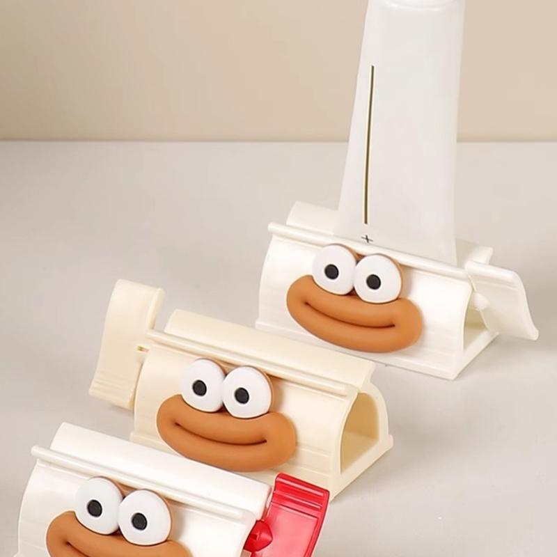 Space Saving Toothpaste Tube Squeezer With Roller Mechanism Easy Installation Nontoxic Plastic For Hand Cream Cosmetic Tube