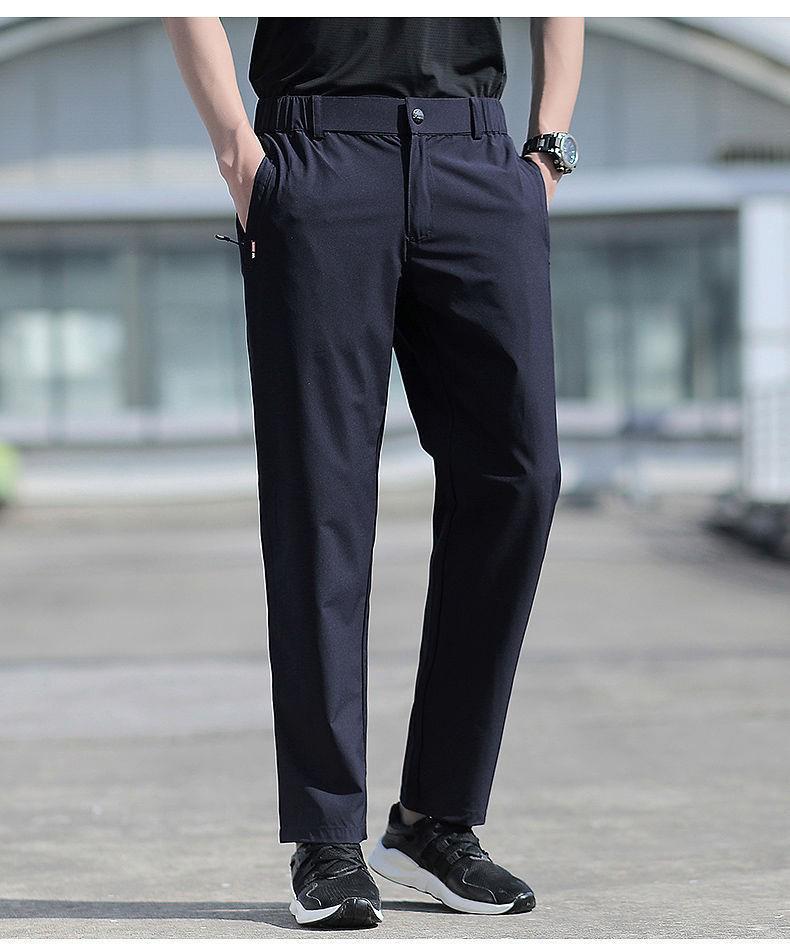 Men's Summer Quick-Dry Stretch Casual Outdoor Pants - Loose Fit, Large Size, Straight Leg Trousers