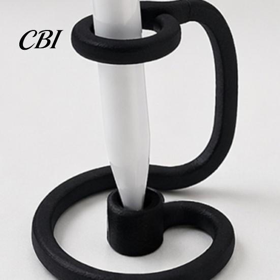 Unique Styling Stationery Display 3D Printed Pen Holder with Stable Base, Desktop Delicate Curved Texture Desk Statue Stand, Minimalist Art Sculpture