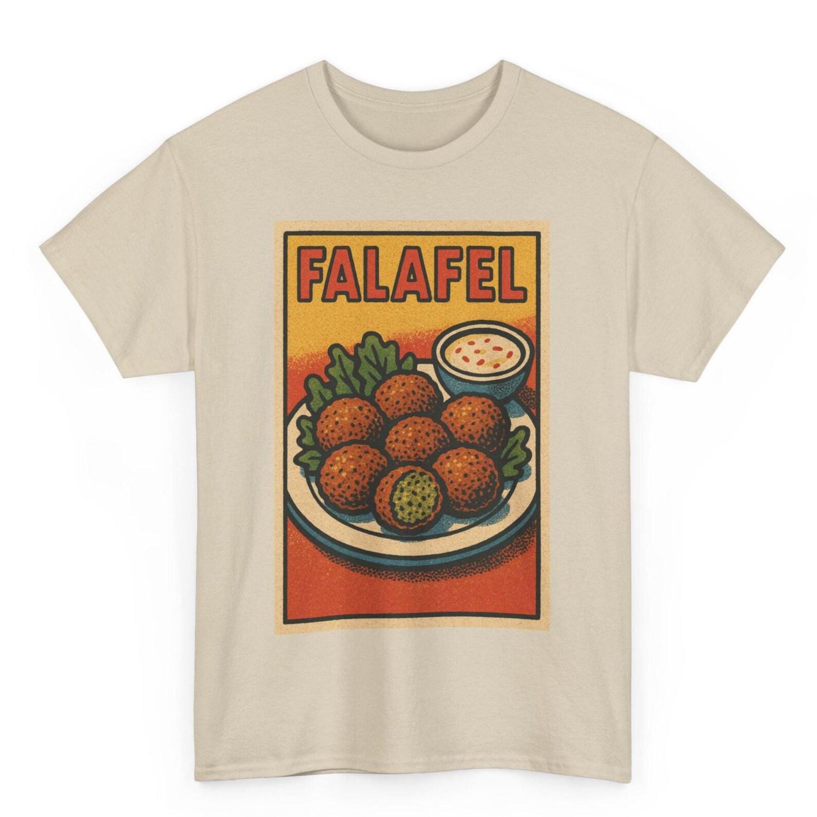 Falafel T-Shirt: Retro Comic Foodie Tee - Vegan Street Food S