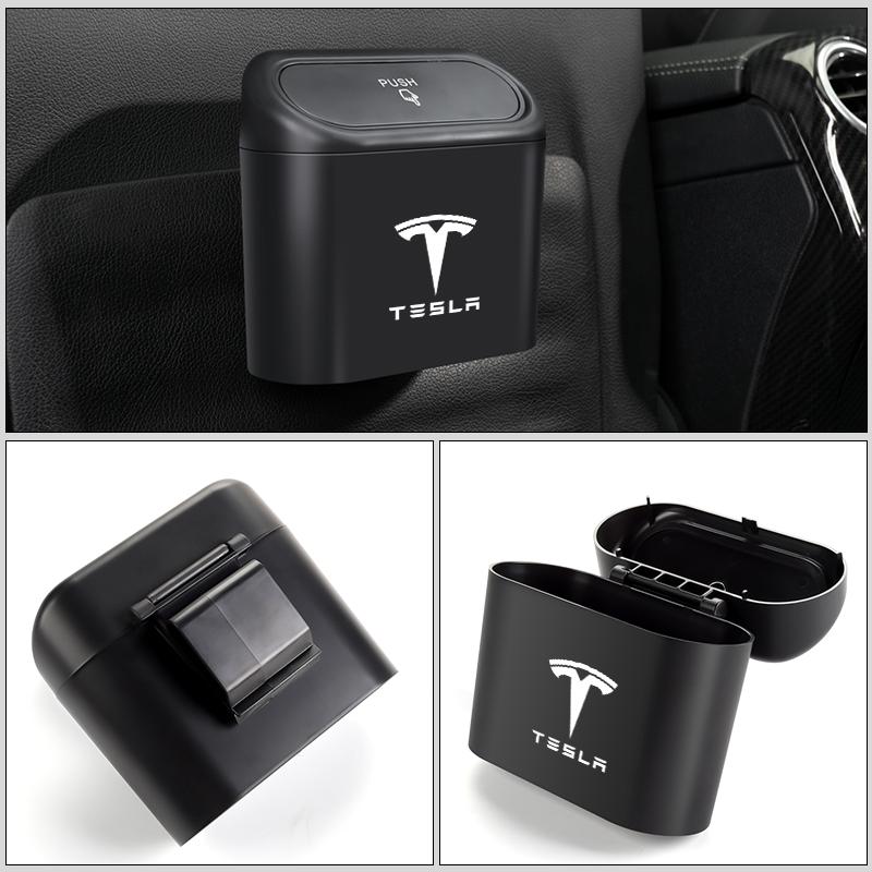 Car Valve Door Trash Can Waterproof Garbage Storage Bucket For Tesla Model 3 Model S Model X Model Y Roadster Bonina Coil