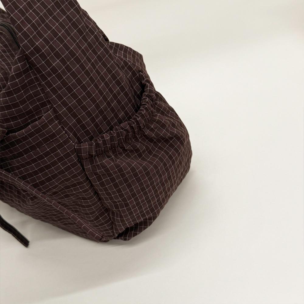 Korean-Style Retro Grid Single Shoulder Bag, Large Capacity, Versatile for School, Work, and Commuting, Unisex Design