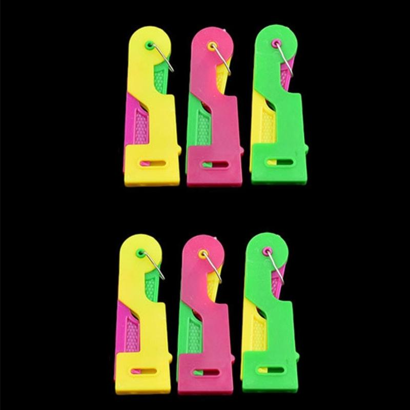 Multifunctional Needle Threader Assorted Random Color Ideal for Effortlessly Sewing Crafting and Projects