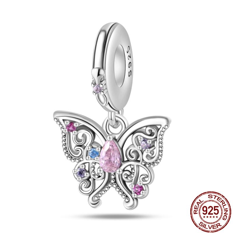 Fit Charms Fororiginal Bracelets 100%Copper Luminous Butterfly Series Beads Diy Jewelry Making For Women Gift