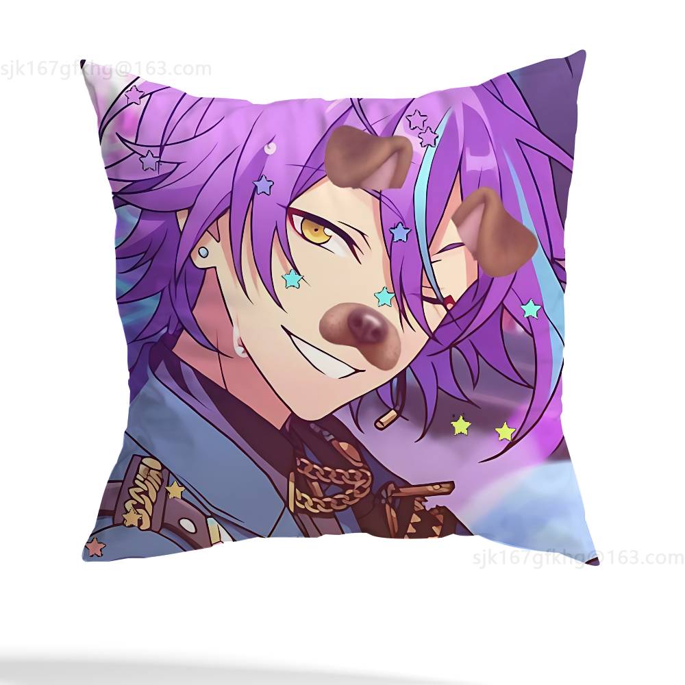 

K-Kamishiro Rui Pillow Case Sofa Living Room Bedroom Headboard Backrest Cushion Square Cushion Nap Time 12x12Inch