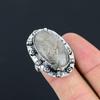 925 Sterling Silver Natural Stingray Coral Wife Multi Stone Ring Jewelry US 7.5