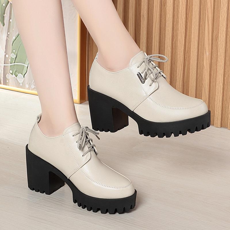 Høye hæler Kvinner Vårsko Kvinner Plattform Mote Kvinners Kjole Sko