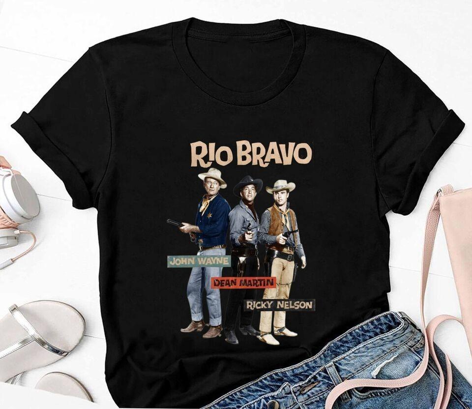Rio bravo John Wayne Dean Martin Ricky Nelson Unisex T-Shirt S-3XL QT7647 L