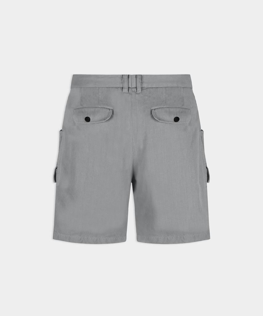 BIRBANTE Cation Washed Cargo Half Pants - Light Grey