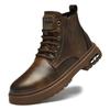 Fashion Winter Desert Boots British Style Men Casual Leather Cowboy Boots Business Dress Shoes Male Ankle Boots Lace Up High-top Shoes