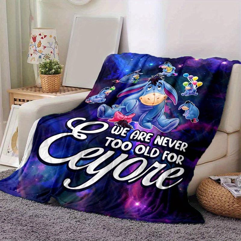 

1pc, Cartoon Eeyore Blanket, We Are Never Too Old For Eeyore, Cute Disney Inspired Throw Blanket, Soft Bedding Decor Gift for Home Office Tr 100x150cm