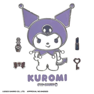 Sanrio Characters Embossed Sticker Emblem Sticker Car Sticker (Kuromi)
