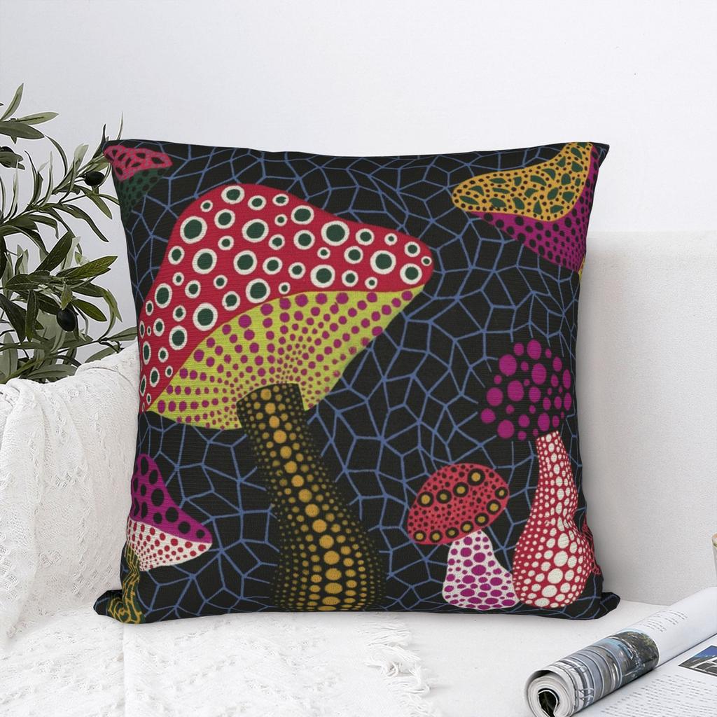 Yayoi Kusama Art Pillowcase Polyester Cushion Cover Decorations Polka Aesthetic Pillow Case Cover Home Square 18'