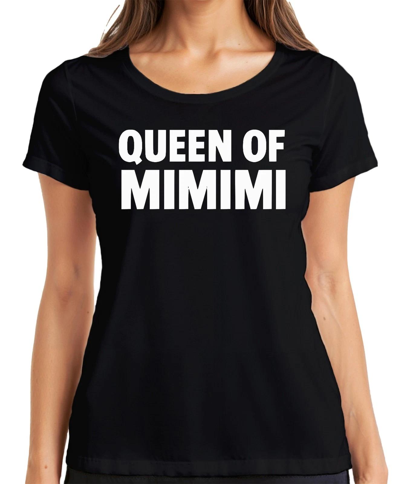 Queen of Mimimi Spruch witzig sarkastisch Frauen Geschenk Frech Damen T-Shirt XXL