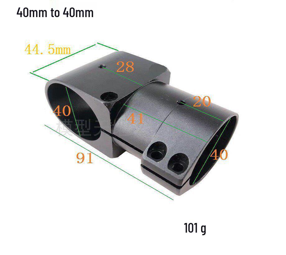Aluminum Alloy Tee Pipe Clamp for Drone Landing Gear (16/20/25 to 25/30/40)