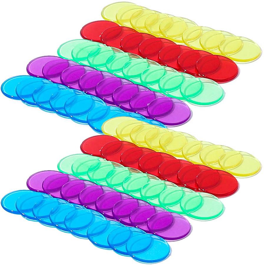 50/100pcs 1.9cm Colorful Counting Chips Student Math Calculation Manipulatives School Math Teaching Aids Classroom Supplies