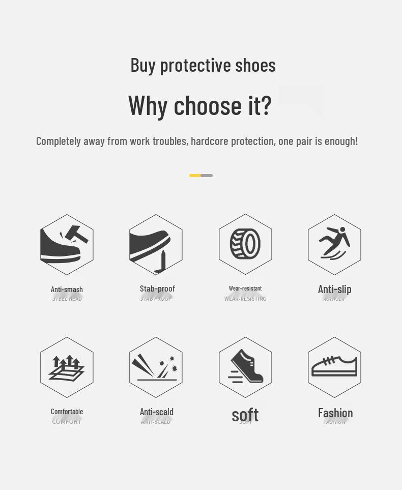 Breathable Men’s Fireproof, Anti-Smash, Anti-Puncture Safety Shoes - Comfortable, Wear-Resistant, Non-Slip Work Shoes for Welders