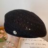 Fashionable Hollowed Out Beret Hat Japanese Style Crochet Knitted Cap  Women/Girls