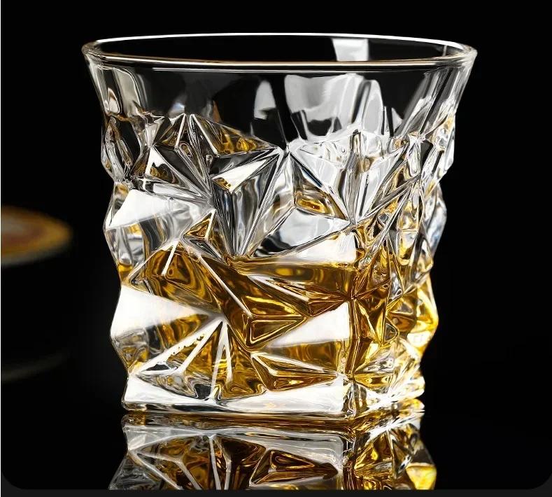 New Square Crystal Whiskey Glass Cup For the Home Bar Beer Water and Party Hotel Wedding Glasses Gift Drinkware
