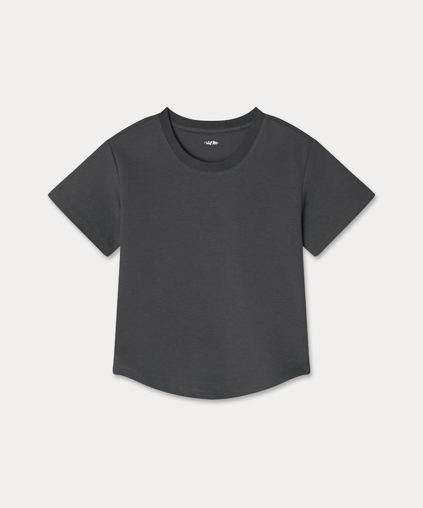 LOVENTINA Basic Sleeve Tee_Charcoal