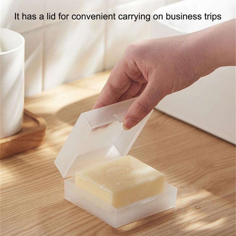 1set/3pc Soap Dish Soap Holders With Sponges Insert, NonSlip Travel Soap Case For Camping Gym Bathroom Storage Box