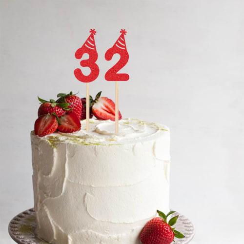 WishFirst Glitter Number Cake Toppers 0-9 for Cupcakes, Birthdays, Party Decorations, Weddings, Anniversaries, and Happy Birthdays (10 Number Cake Top