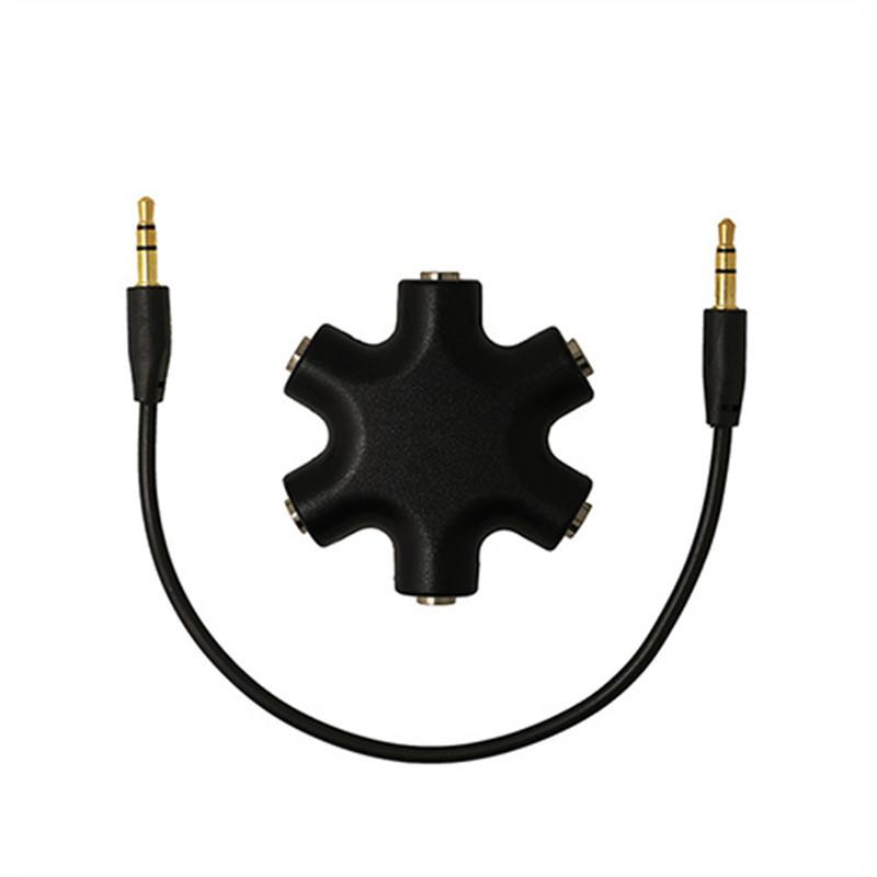 3.5mm Earphone Audio Splitter 1 Male To 1 2 3 4 5 Female Cable 5 Way Port Aux Music Sound Output Cables Stereo Headset ExtensionGood product
