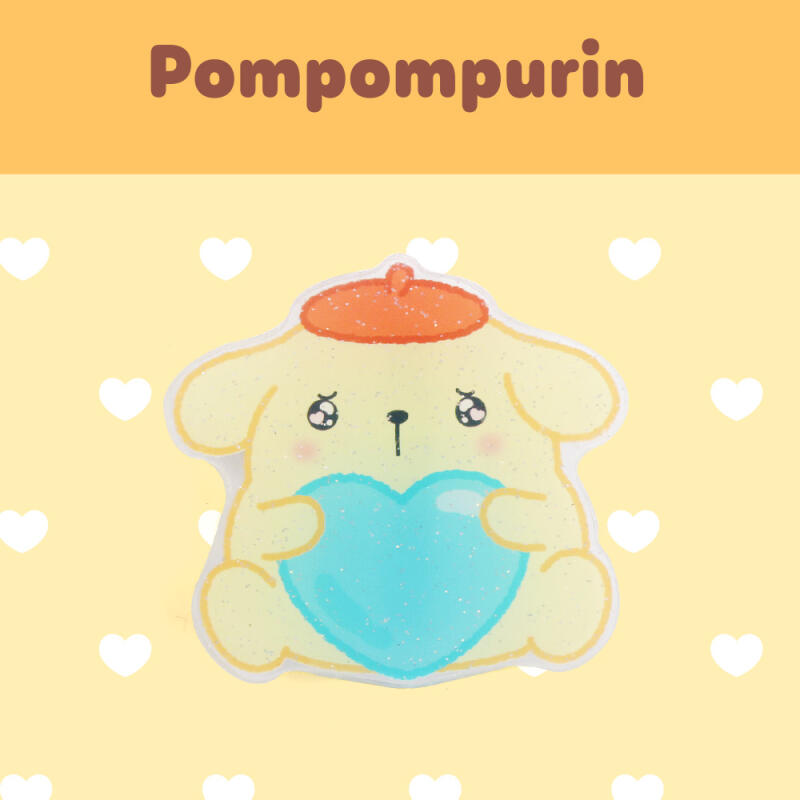 

Заколка для волос Помпомпурин_Сердечко Pompompurin