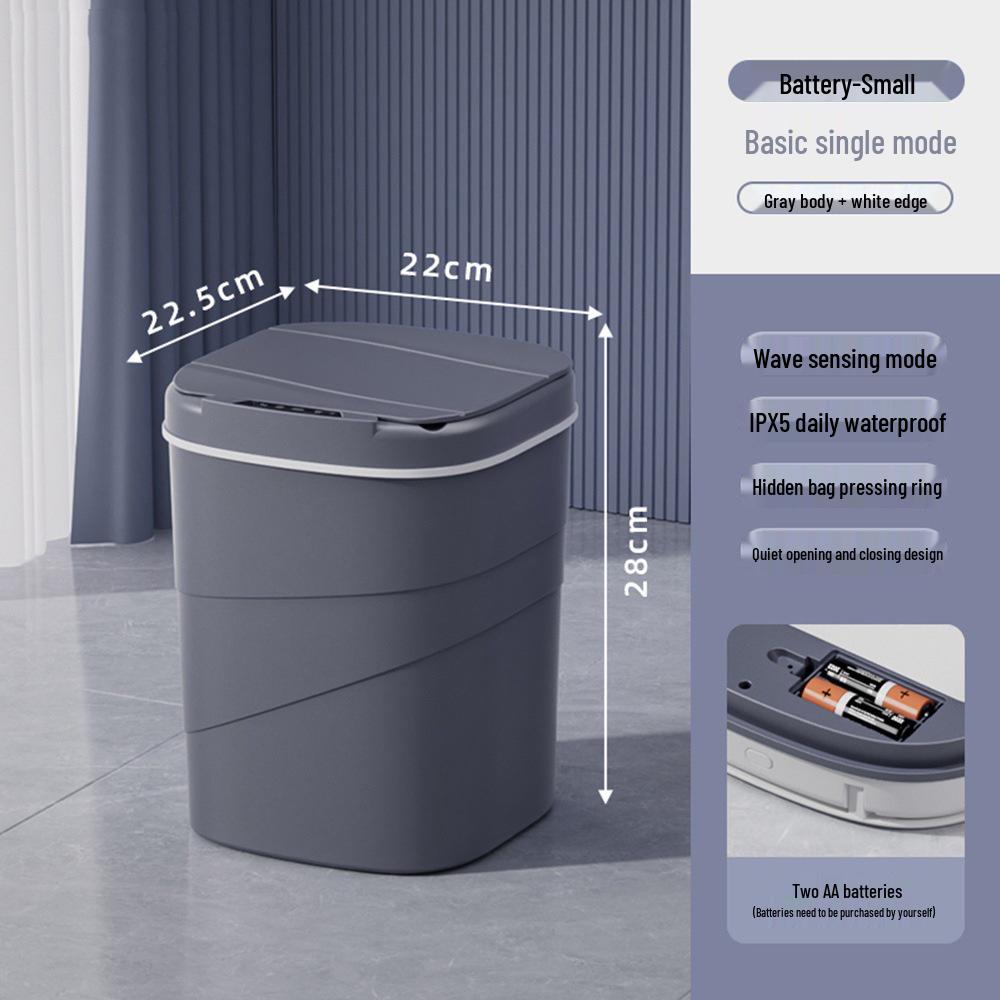 

2026 Smart Induction Trash Can - 18L Large, Spiral Flip Lid for Living Room